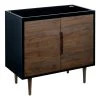 36" Bivins Teak Vanity - Java/Black - Vanity Cabinet Only