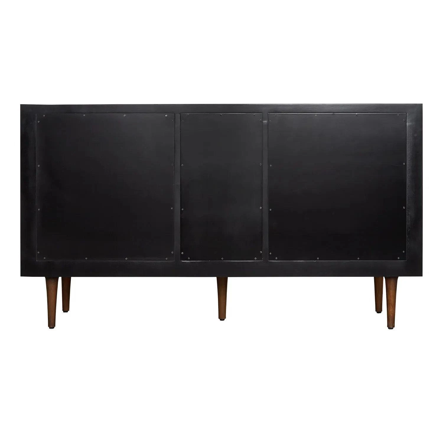 60" Bivins Teak Double Bathroom Vanity For Rectangular Undermount Sinks - Java/Black - Image 4