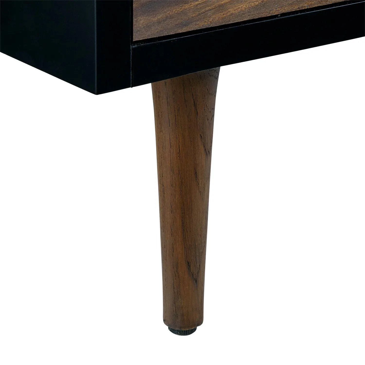 60" Bivins Teak Double Bathroom Vanity For Rectangular Undermount Sinks - Java/Black - Image 8