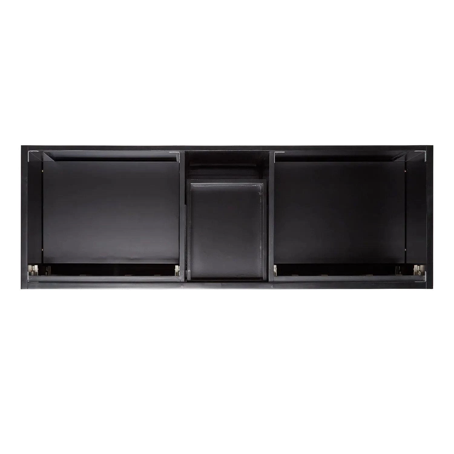 60" Bivins Teak Double Bathroom Vanity For Rectangular Undermount Sinks - Java/Black - Image 5