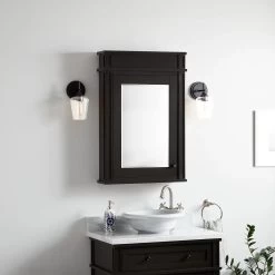 24" Elmdale Medicine Cabinet - Charcoal Black